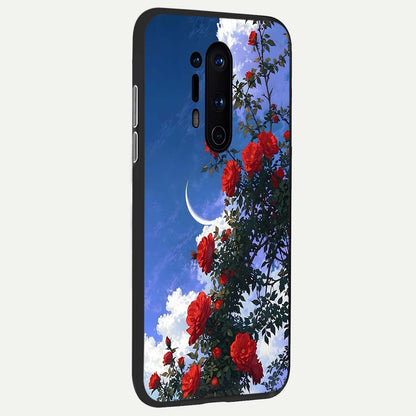  Rose Drift Flowers back cover For OnePlus 8 Pro slim fit glass case with vibrant aesthetic design
