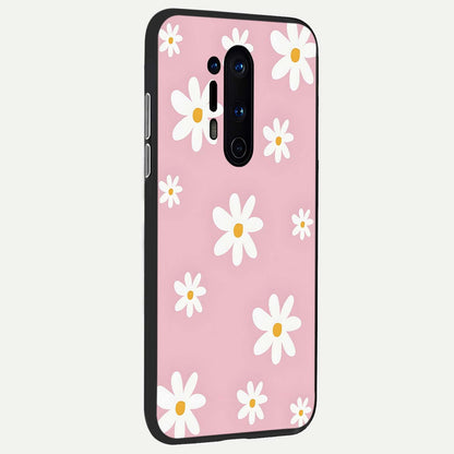  Soft Daisy Bliss back cover For OnePlus 8 Pro slim fit glass case with vibrant aesthetic design