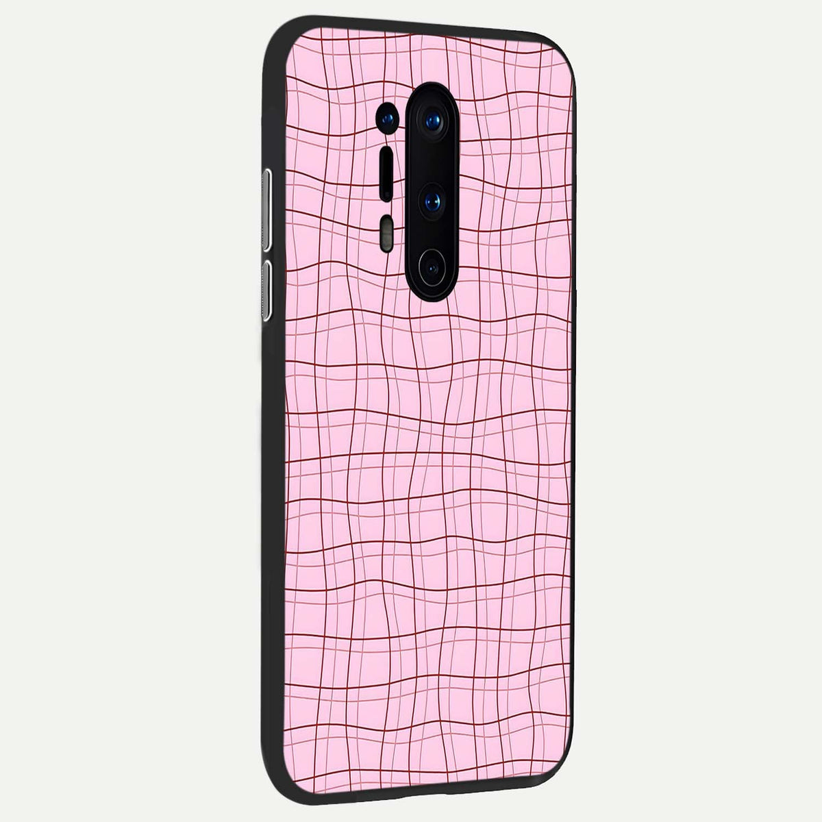  Soft Grid Bliss back cover For OnePlus 8 Pro slim fit glass case with vibrant aesthetic design