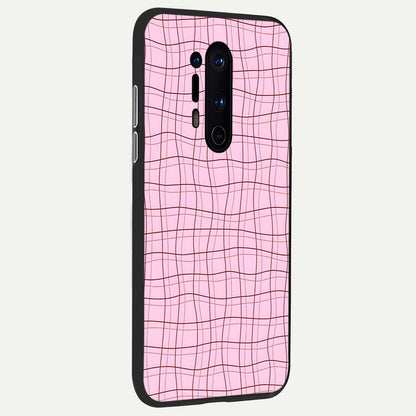  Soft Grid Bliss back cover For OnePlus 8 Pro slim fit glass case with vibrant aesthetic design