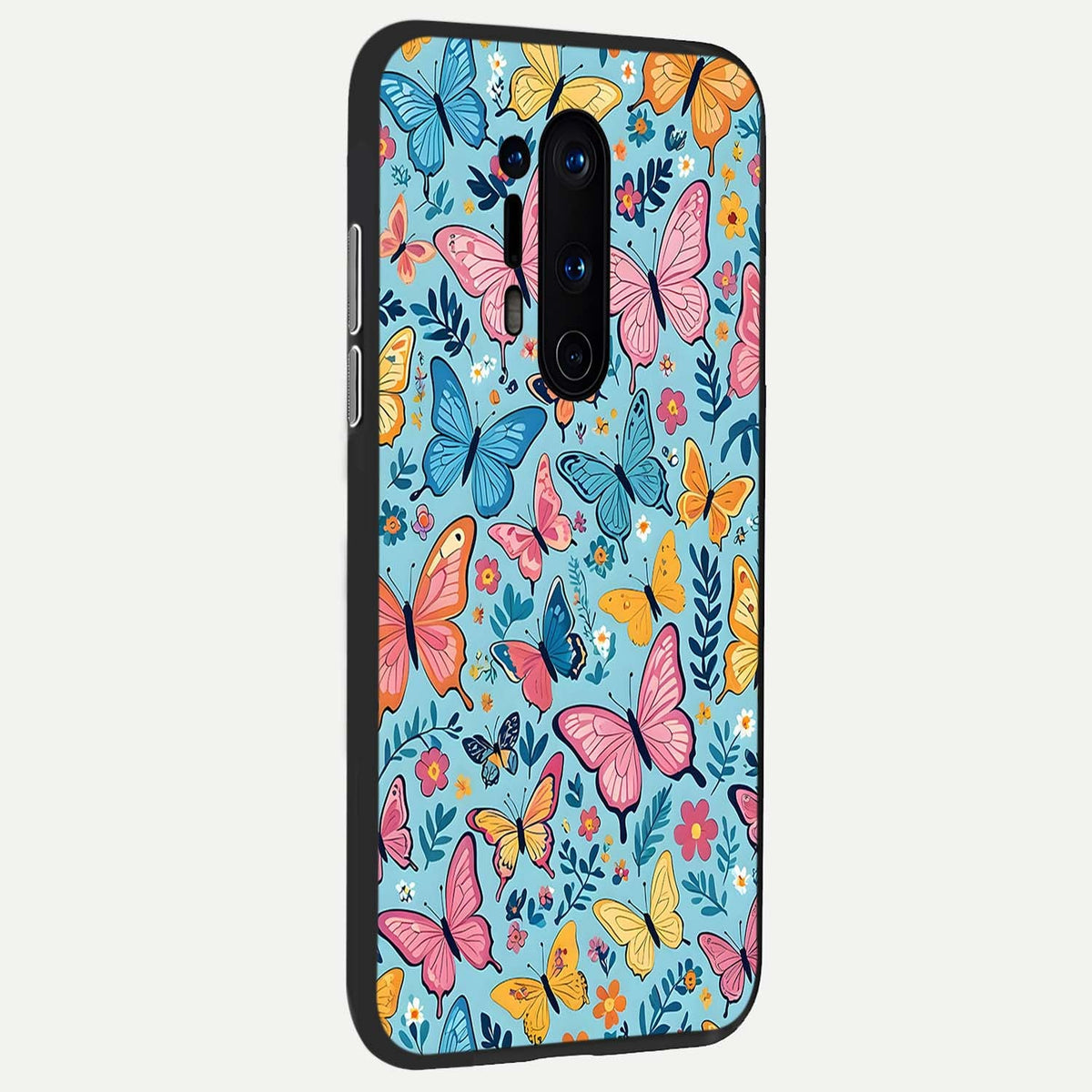  Spring Wing Garden back cover For OnePlus 8 Pro slim fit glass case with vibrant aesthetic design