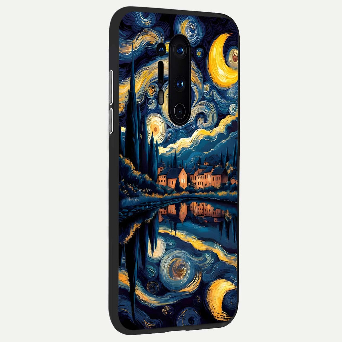  Starry Sky Serenity back cover For OnePlus 8 Pro slim fit glass case with vibrant aesthetic design