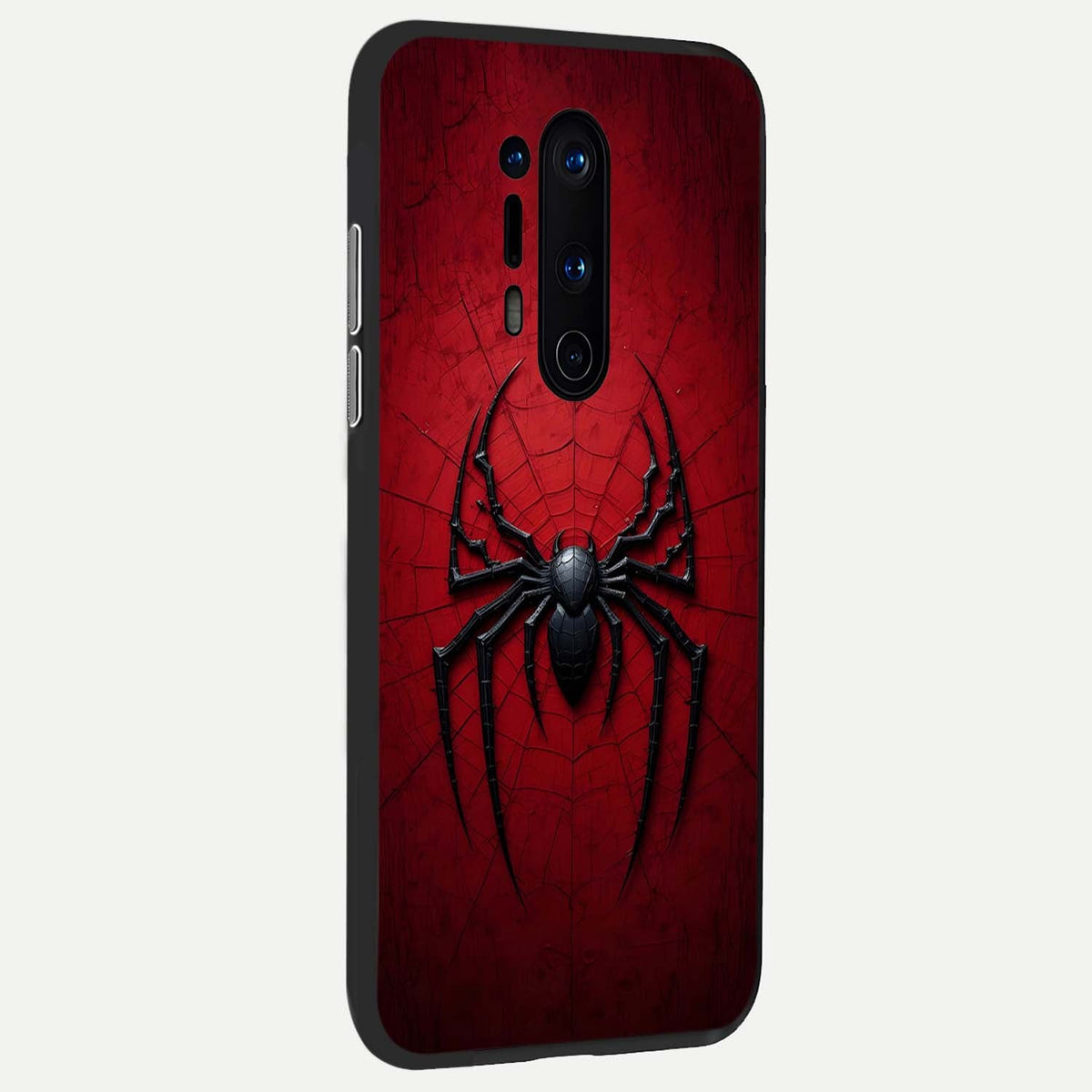  Superhero Web Emblem back cover For OnePlus 8 Pro slim fit glass case with vibrant aesthetic design