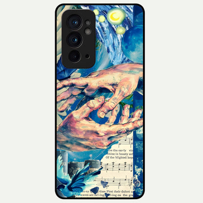  Aesthetic Divider Glass Case For OnePlus 9RT back cover – full design glossy printed glass finish