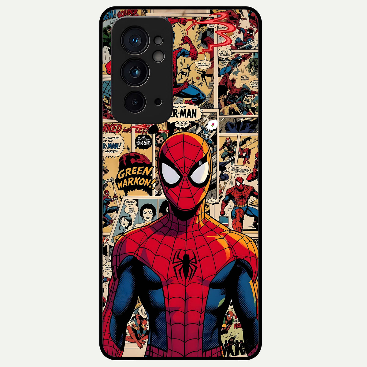  Aesthetic Spider Glass Case For OnePlus 9RT back cover – full design glossy printed glass finish