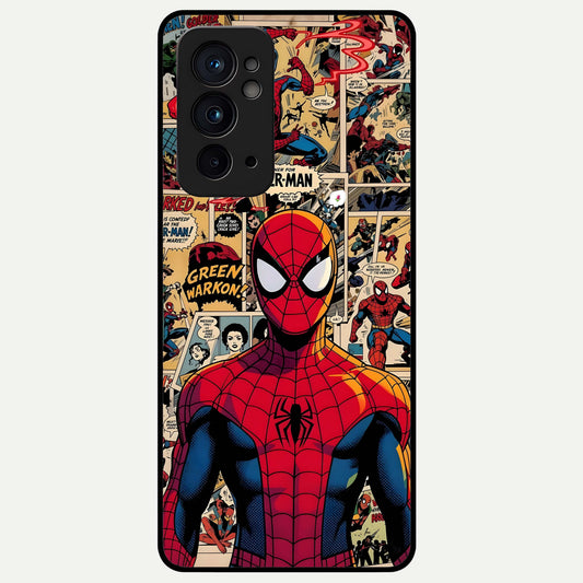  Aesthetic Spider Glass Case For OnePlus 9RT back cover – full design glossy printed glass finish