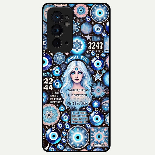  Angel Aura Shield Glass Case For OnePlus 9RT back cover – full design glossy printed glass finish