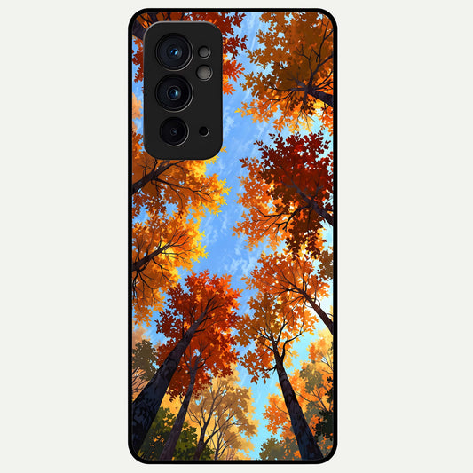  Autumn Sky Rise Glass Case For OnePlus 9RT back cover – full design glossy printed glass finish