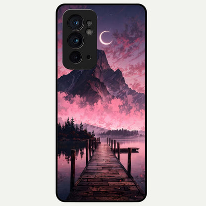  Beautiful Mountain View Glass Case For OnePlus 9RT back cover – full design glossy printed glass finish