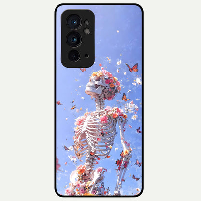 Bloom Beyond Bones Glass Case For OnePlus 9RT back cover – full design glossy printed glass finish