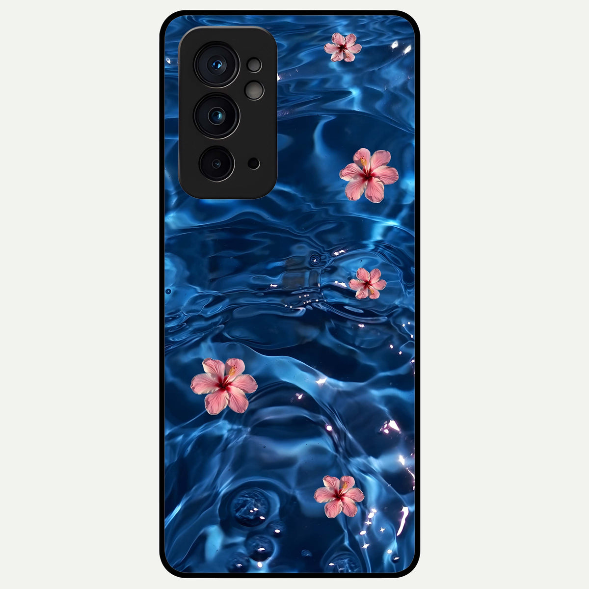  Bloom Thread Art Glass Case For OnePlus 9RT back cover – full design glossy printed glass finish