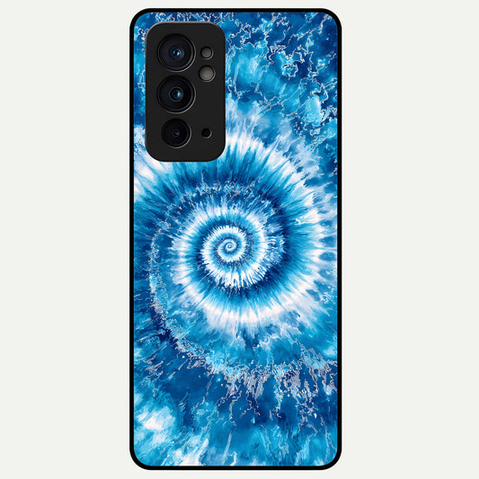  Blue Galaxy Wave Glass Case For OnePlus 9RT back cover – full design glossy printed glass finish