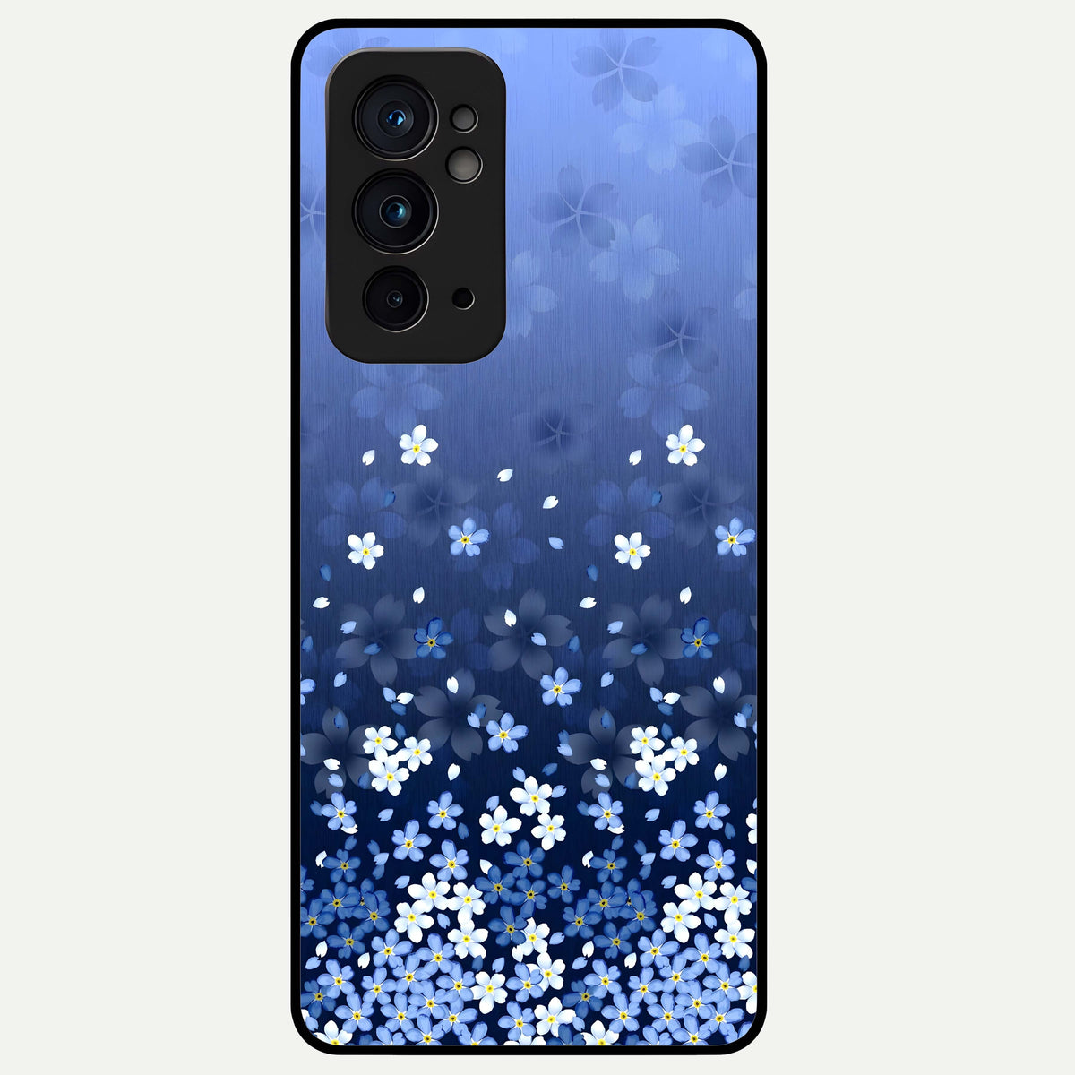  Blue Starry Glass Case For OnePlus 9RT back cover – full design glossy printed glass finish