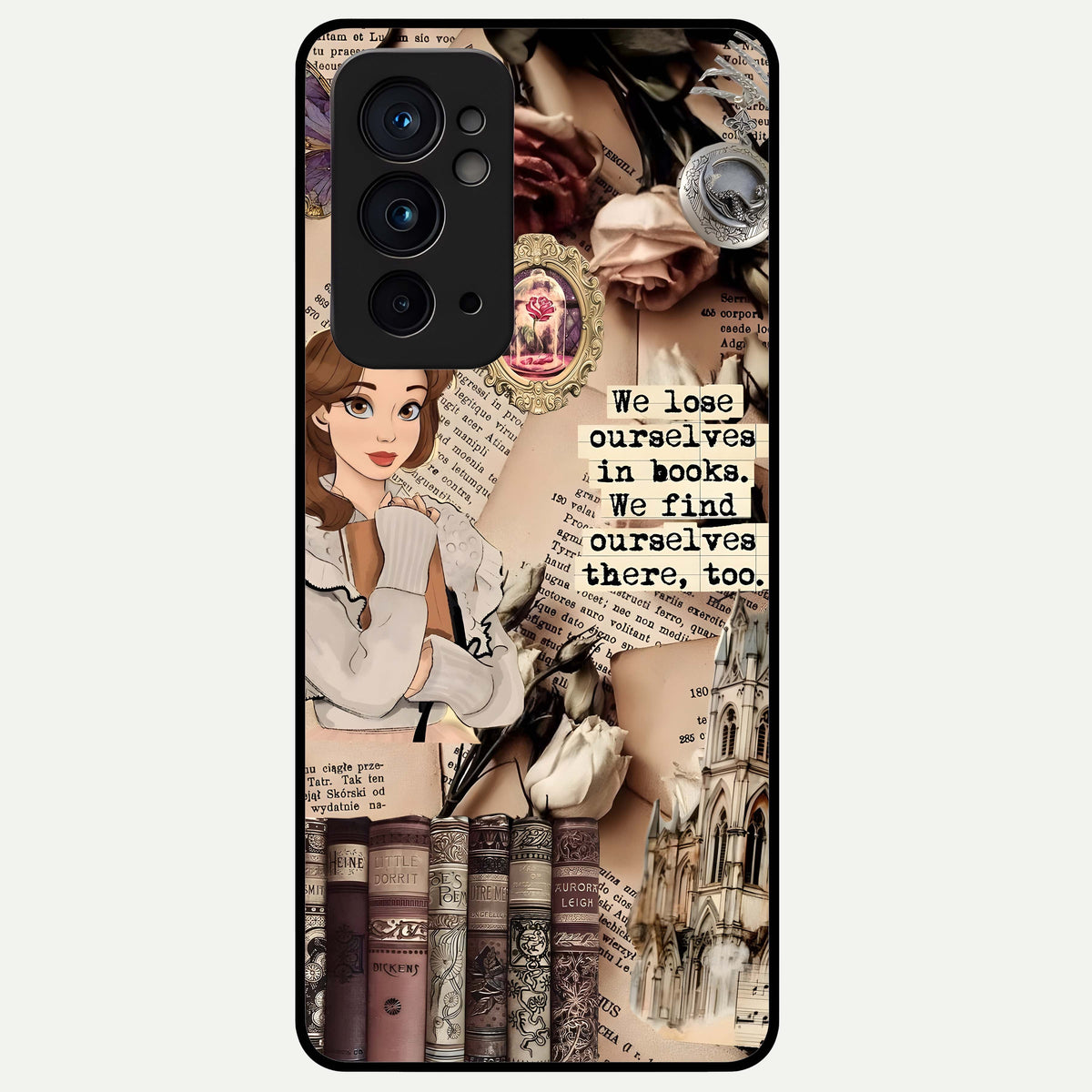  Bookish Dream World Glass Case For OnePlus 9RT back cover – full design glossy printed glass finish