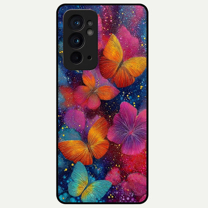  Butterfly Dream Mist Glass Case For OnePlus 9RT back cover – full design glossy printed glass finish
