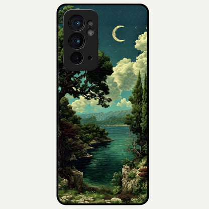 Celestial Lake Peace Glass Case For OnePlus 9RT back cover – full design glossy printed glass finish