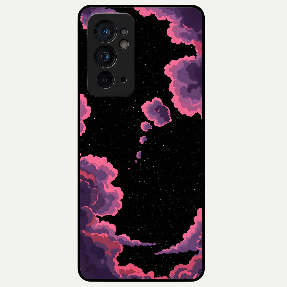  Cosmic Cloud Journey Glass Case For OnePlus 9RT back cover – full design glossy printed glass finish