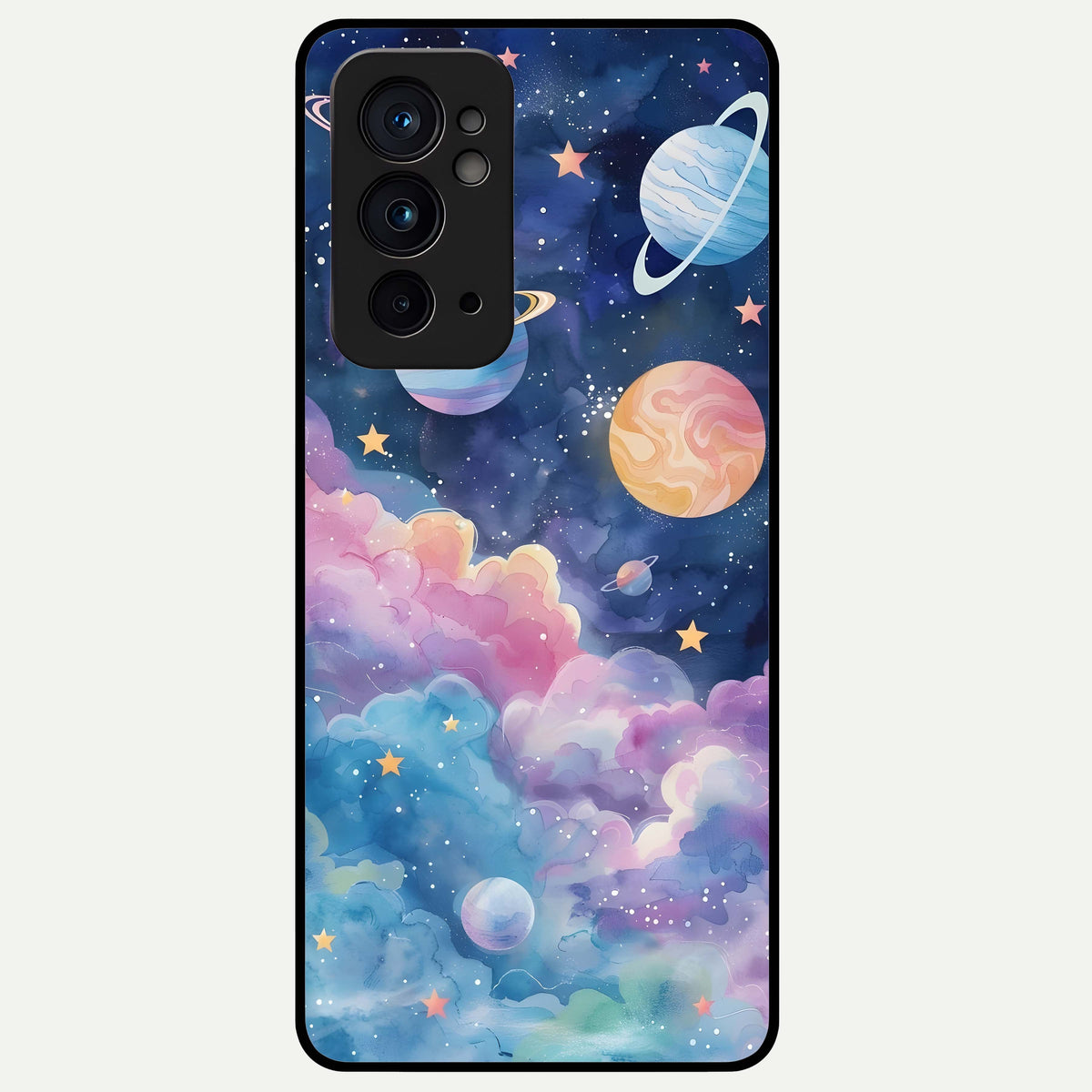  Cosmic Planet Dreams Glass Case For OnePlus 9RT back cover – full design glossy printed glass finish
