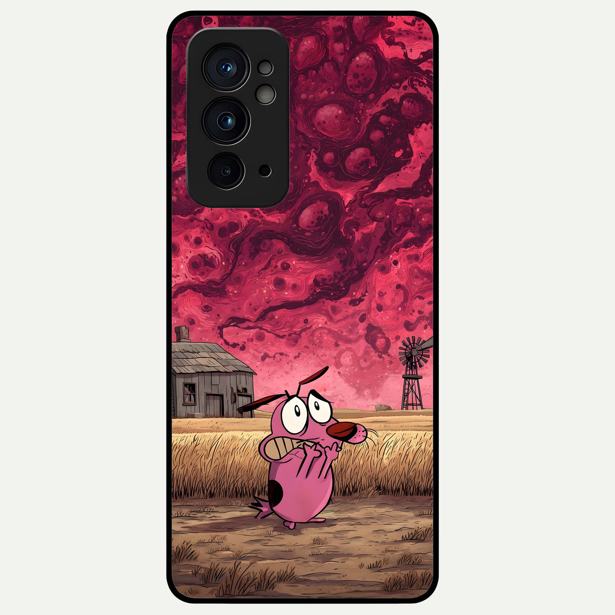  Courage Under Sky Glass Case For OnePlus 9RT back cover – full design glossy printed glass finish