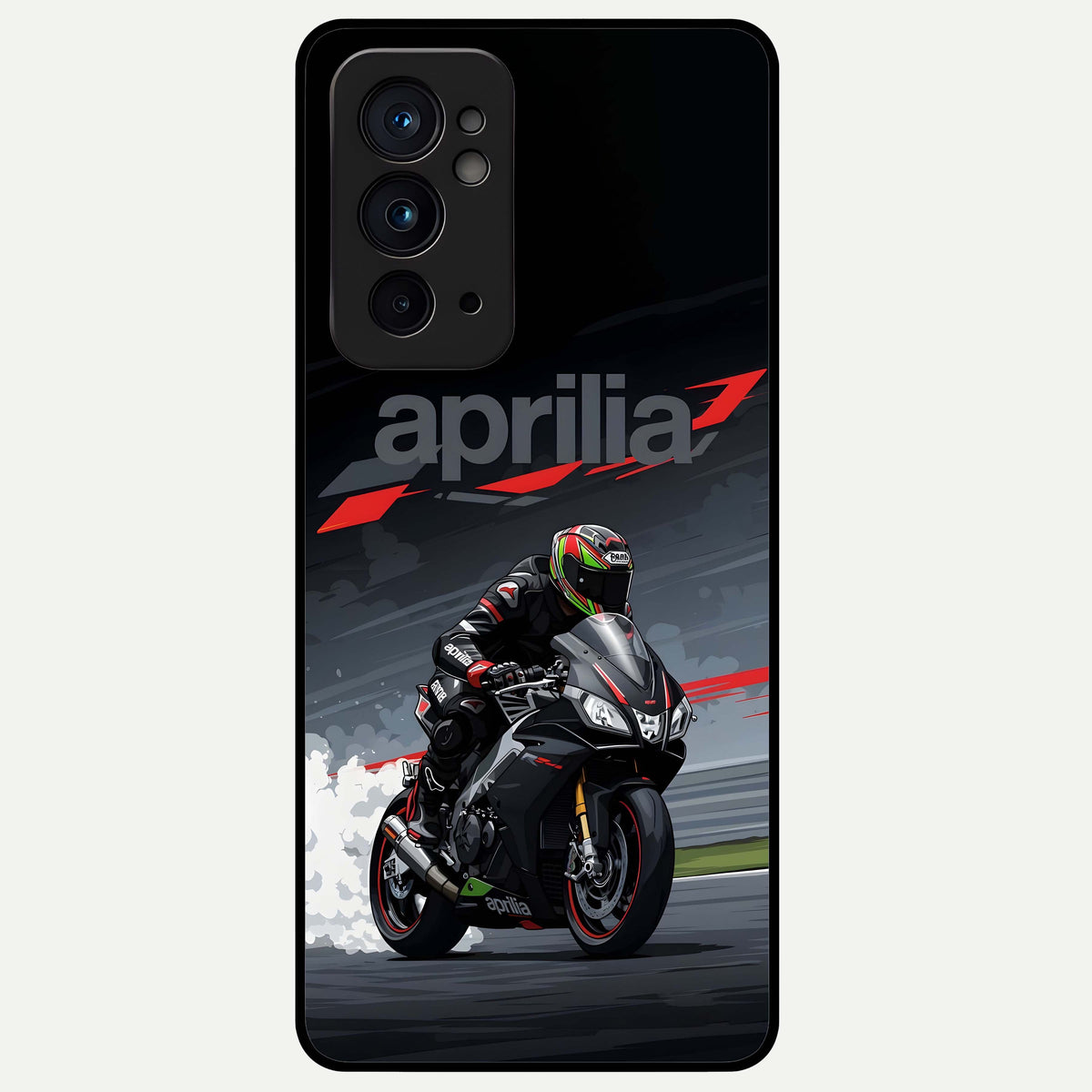  Dark Aprilla Glass Case For OnePlus 9RT back cover – full design glossy printed glass finish