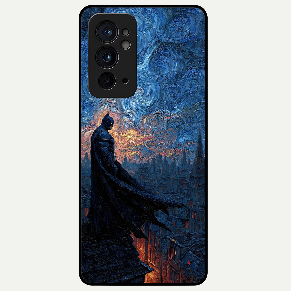  Dark Knight Dusk Glass Case For OnePlus 9RT back cover – full design glossy printed glass finish