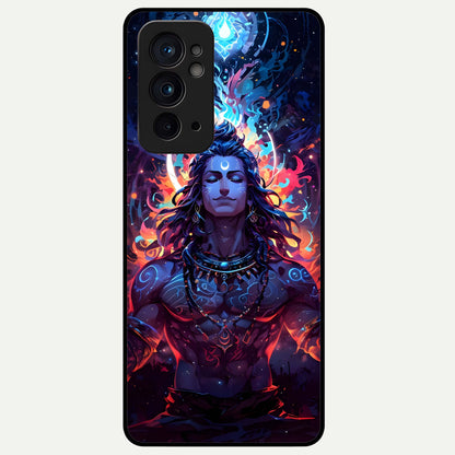  Divine Fire Shiv Glass Case For OnePlus 9RT back cover – full design glossy printed glass finish