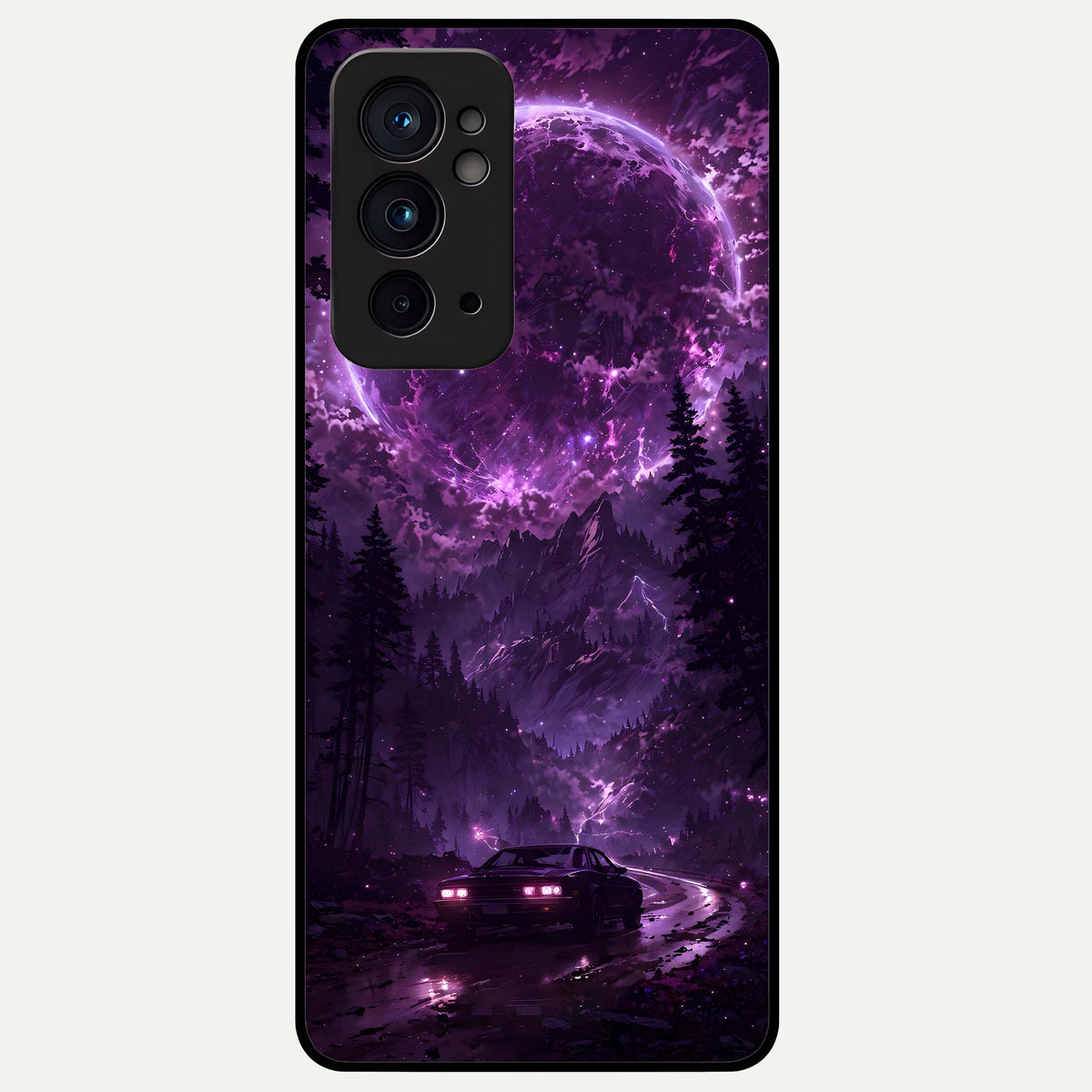  Eternal Cosmic Drive Glass Case For OnePlus 9RT back cover – full design glossy printed glass finish