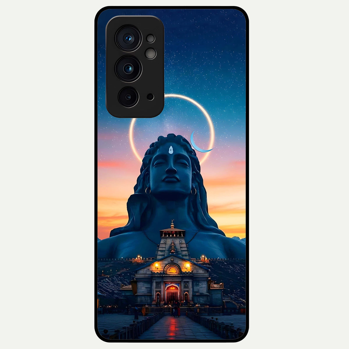  Eternal Shiva Aura Glass Case For OnePlus 9RT back cover – full design glossy printed glass finish