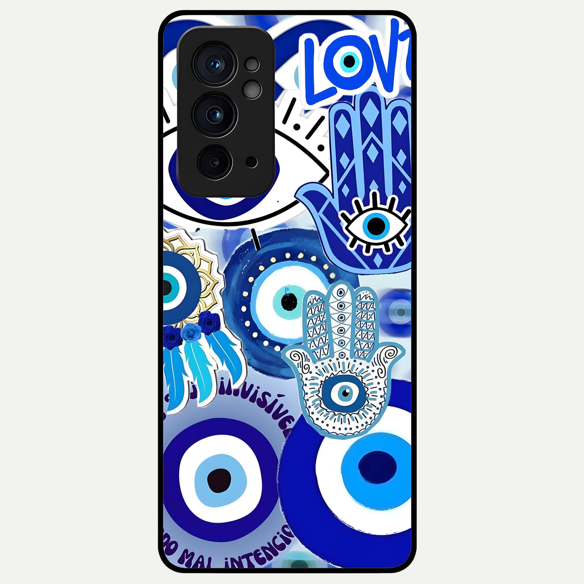  Evil Eyes Dream Glass Case For OnePlus 9RT back cover – full design glossy printed glass finish