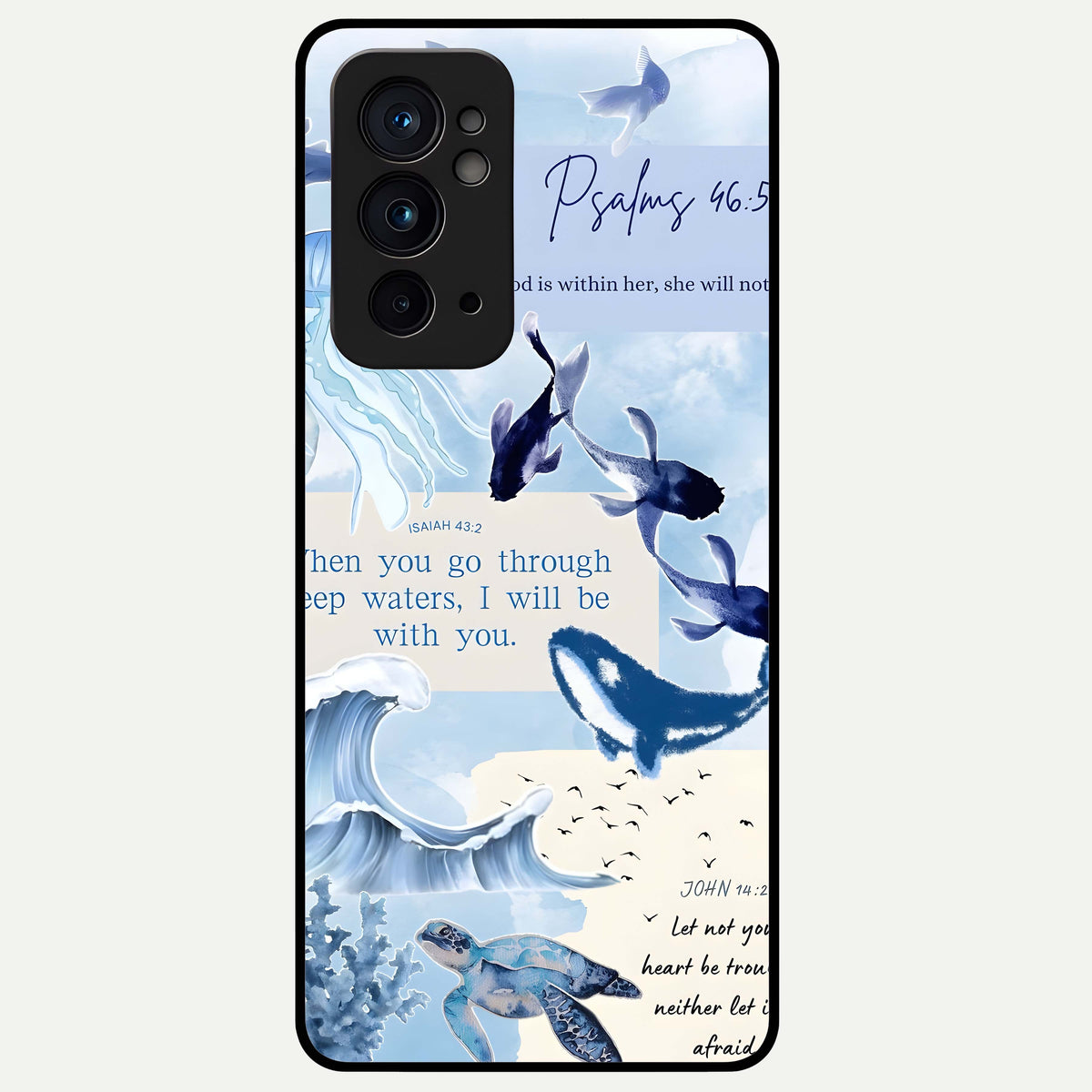  Faithful Ocean Promise Glass Case For OnePlus 9RT back cover – full design glossy printed glass finish