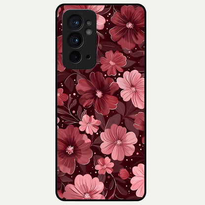  Flower Blush Bloom Glass Case For OnePlus 9RT back cover – full design glossy printed glass finish