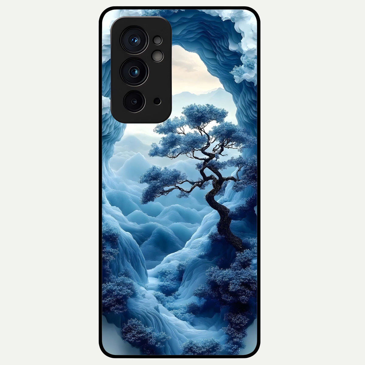  Frozen Serenity Gate Glass Case For OnePlus 9RT back cover – full design glossy printed glass finish
