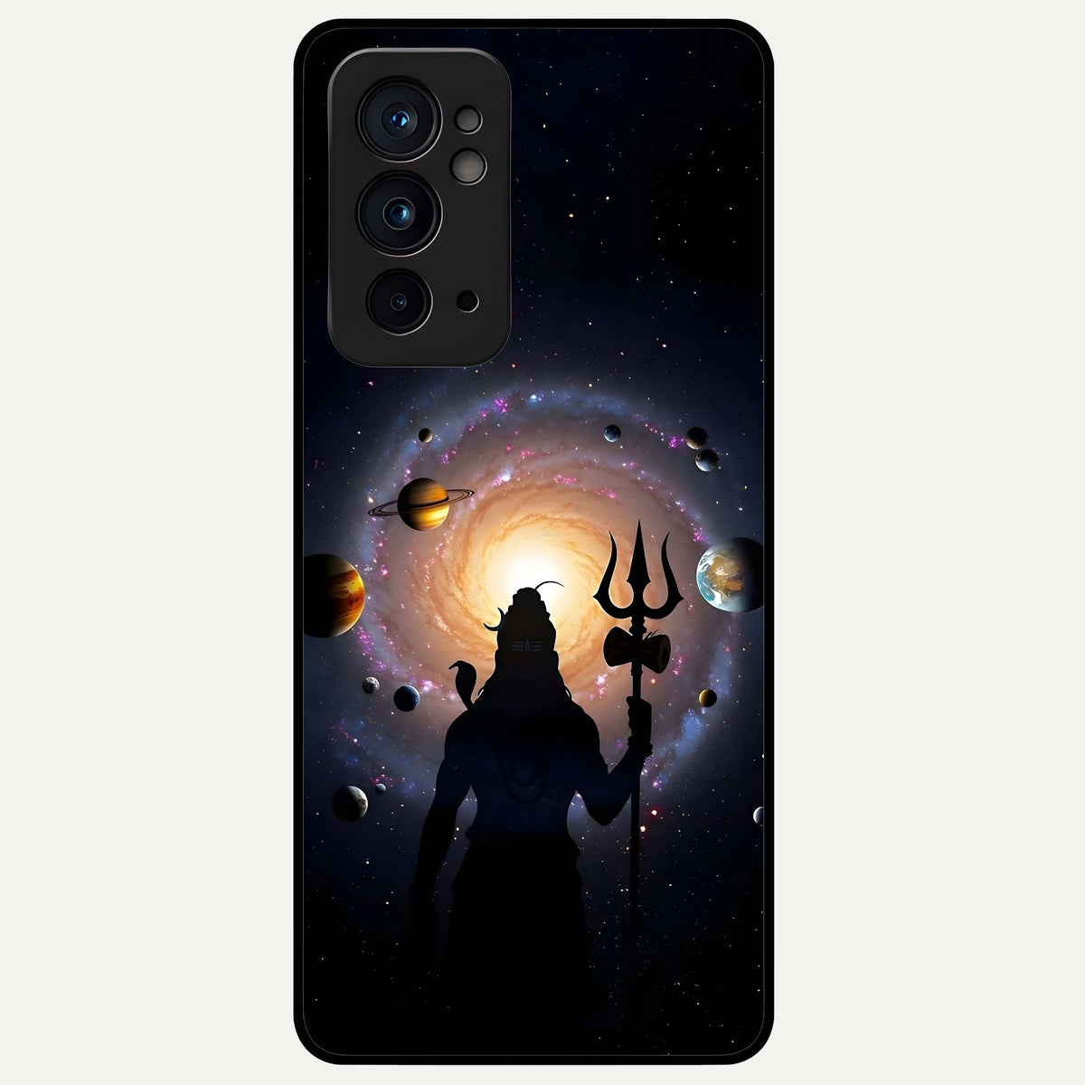  Galactic Shiva Vision Glass Case For OnePlus 9RT back cover – full design glossy printed glass finish