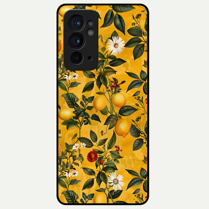  Golden Lemon Field Glass Case For OnePlus 9RT back cover – full design glossy printed glass finish