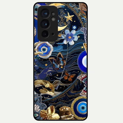  Golden Moon Magic Glass Case For OnePlus 9RT back cover – full design glossy printed glass finish
