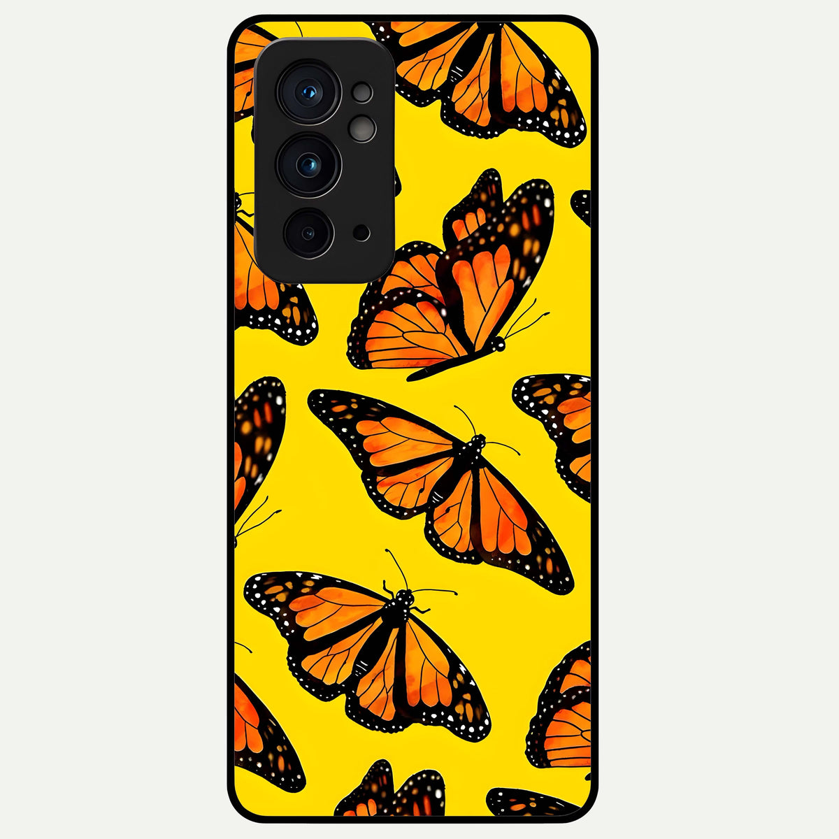 Golden Wing Flight Glass Case For OnePlus 9RT back cover – full design glossy printed glass finish