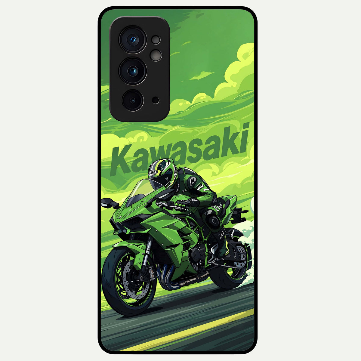  Greenery Sky Glass Case For OnePlus 9RT back cover – full design glossy printed glass finish