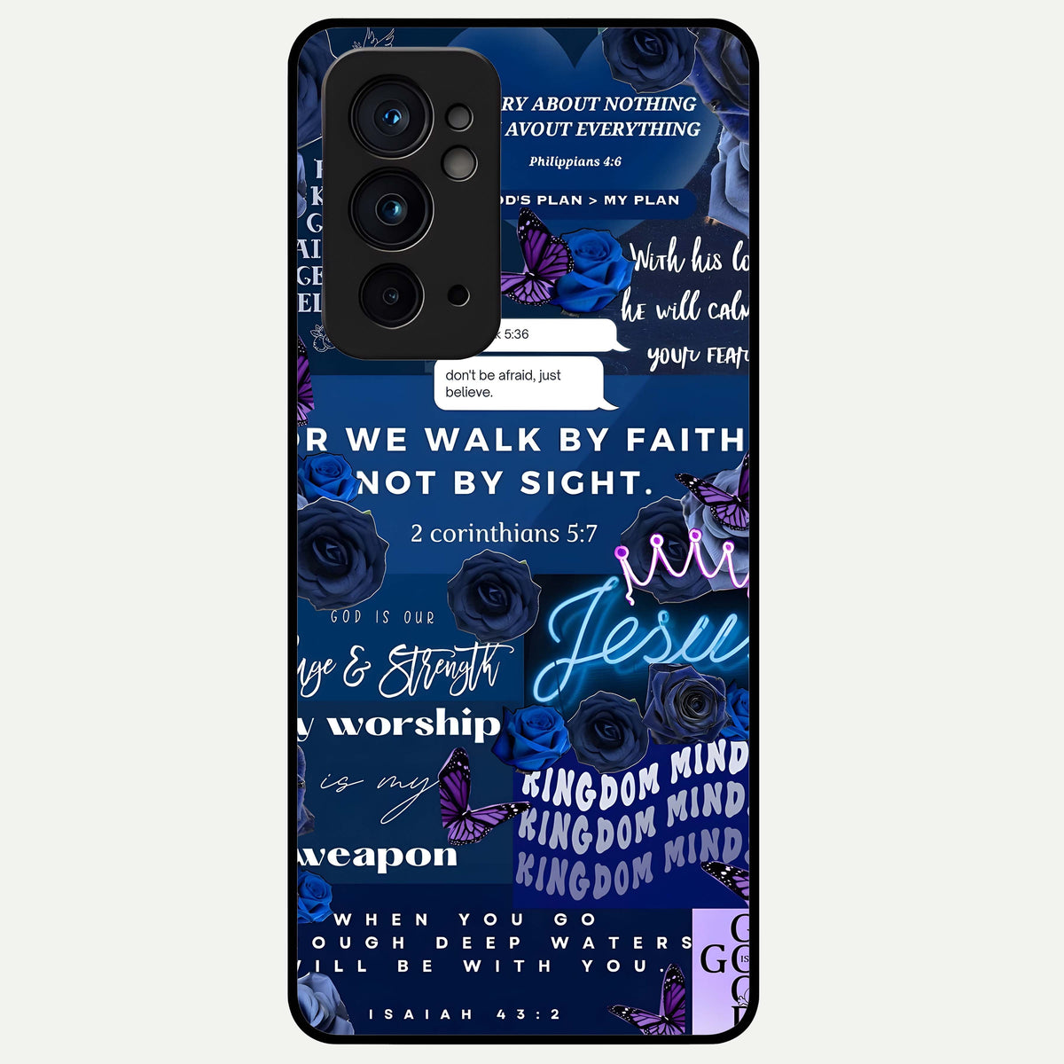  Kingdom Faith Glow Glass Case For OnePlus 9RT back cover – full design glossy printed glass finish