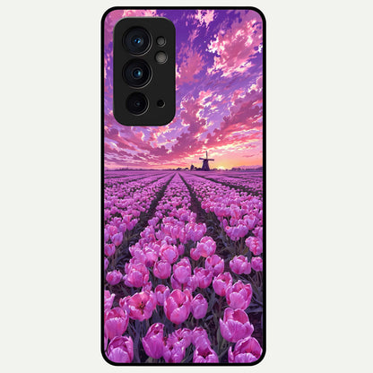  Lavender Dream Skies Glass Case For OnePlus 9RT back cover – full design glossy printed glass finish