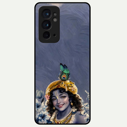  Lord Krishna Glass Case For OnePlus 9RT back cover – full design glossy printed glass finish