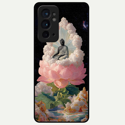  Lotus Divine Peace Glass Case For OnePlus 9RT back cover – full design glossy printed glass finish