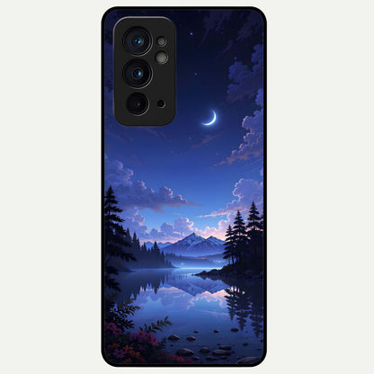  Midnight Lake Peace Glass Case For OnePlus 9RT back cover – full design glossy printed glass finish