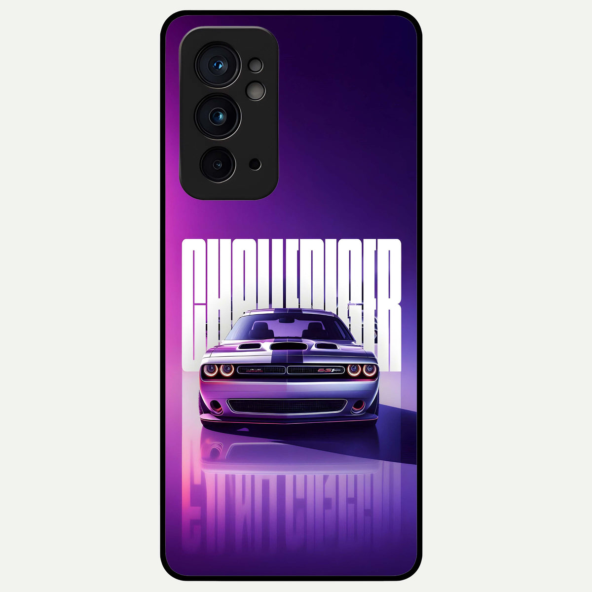  Midnight Muscle Ride Glass Case For OnePlus 9RT back cover – full design glossy printed glass finish