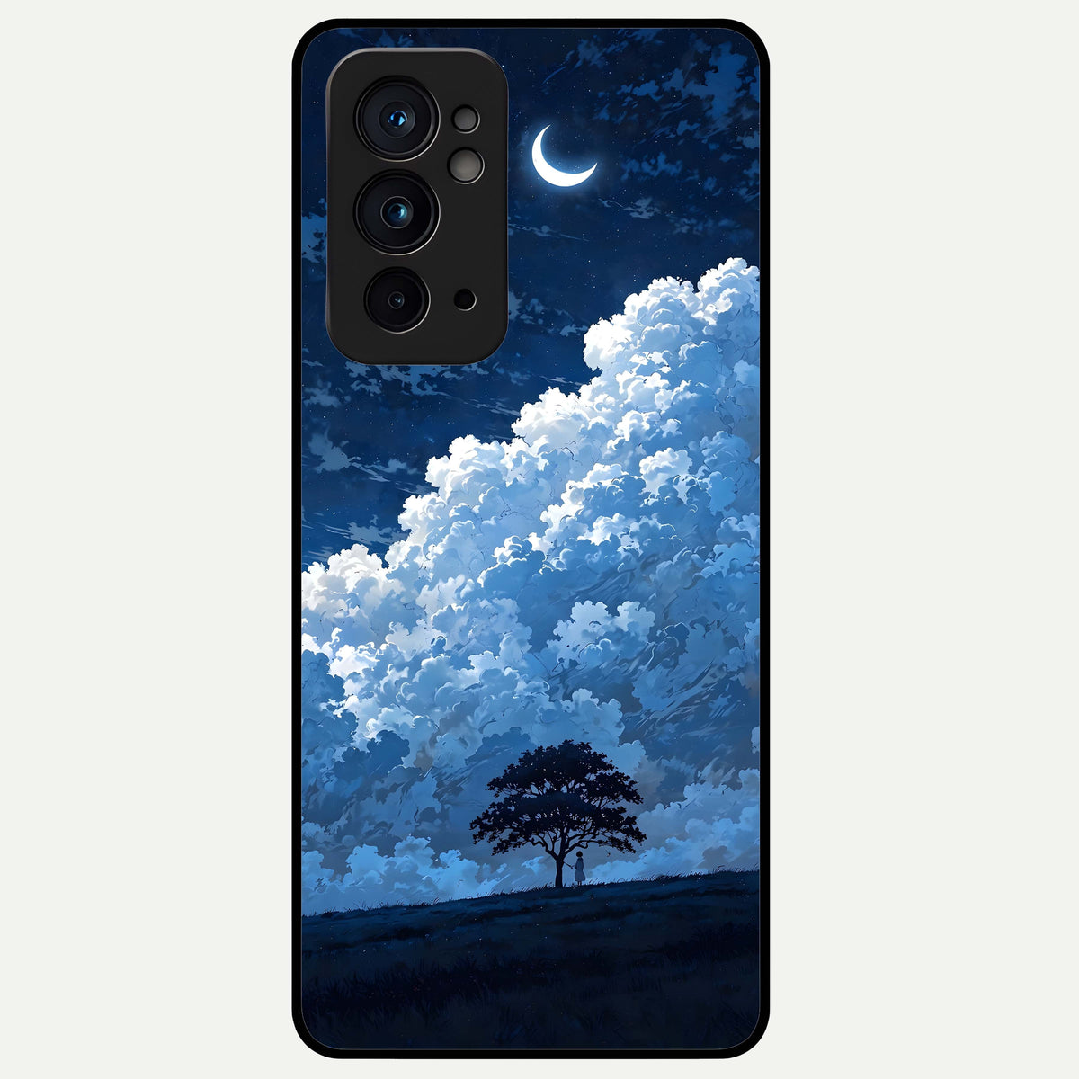  Midnight Sky Serenity Glass Case For OnePlus 9RT back cover – full design glossy printed glass finish