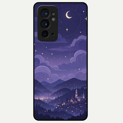  Minimal Night View Glass Case For OnePlus 9RT back cover – full design glossy printed glass finish
