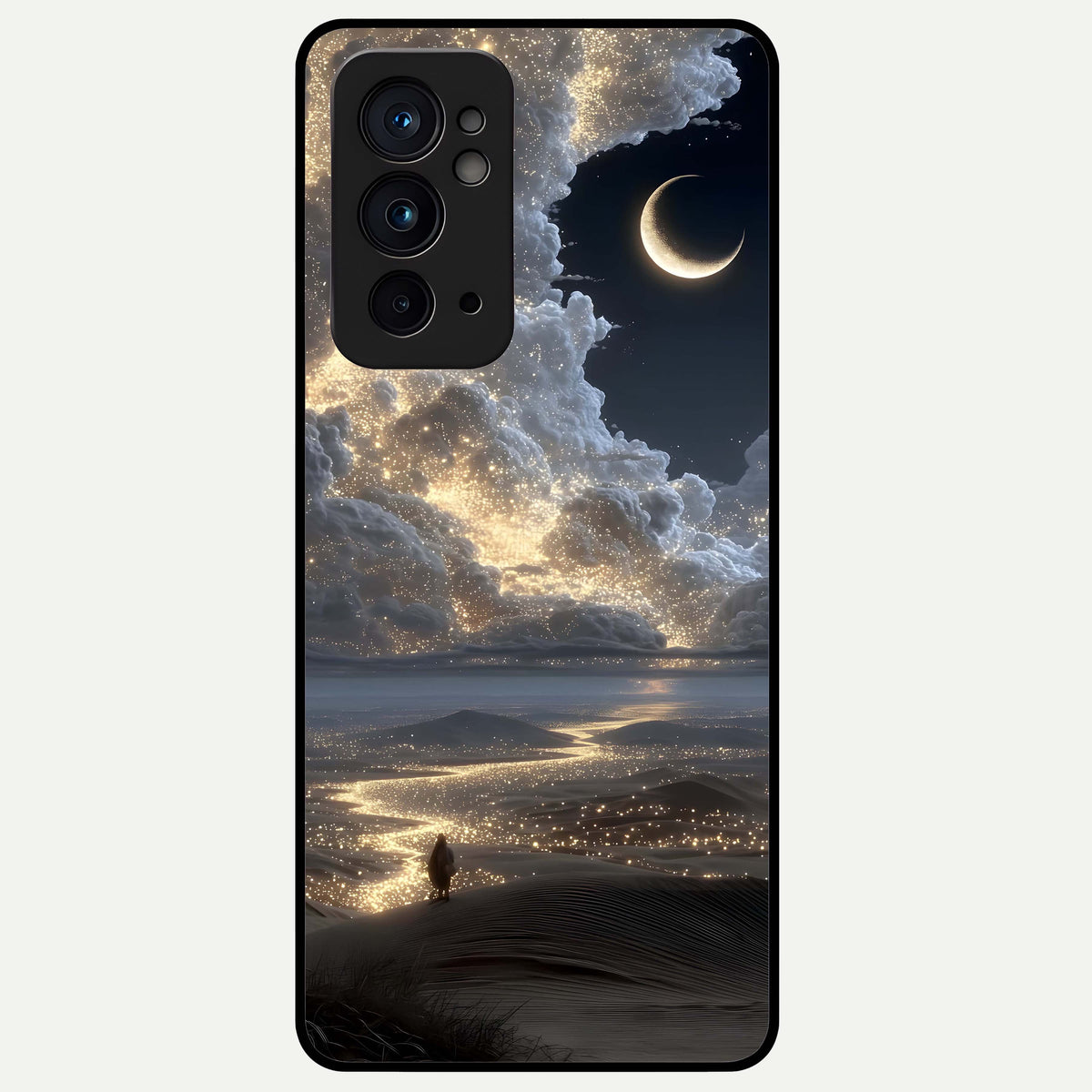  Moonlight Spark Path Glass Case For OnePlus 9RT back cover – full design glossy printed glass finish