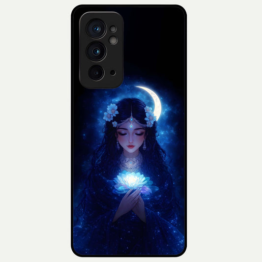  Mystic Moon Queen Glass Case For OnePlus 9RT back cover – full design glossy printed glass finish