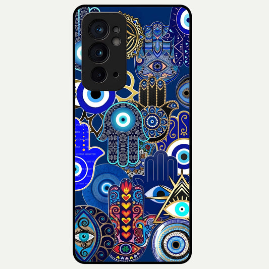  Mystic Palm Guard Glass Case For OnePlus 9RT back cover – full design glossy printed glass finish