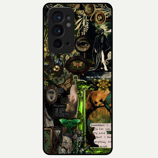  Mystic Woods Secret Glass Case For OnePlus 9RT back cover – full design glossy printed glass finish