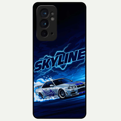  Neon Drift Beast Glass Case For OnePlus 9RT back cover – full design glossy printed glass finish